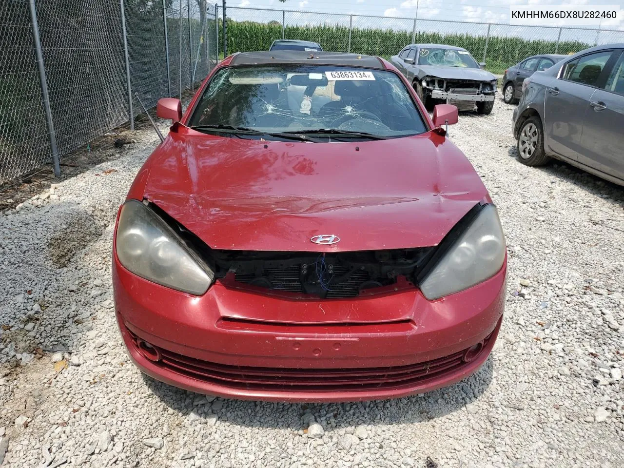 2008 Hyundai Tiburon Gs VIN: KMHHM66DX8U282460 Lot: 63863134