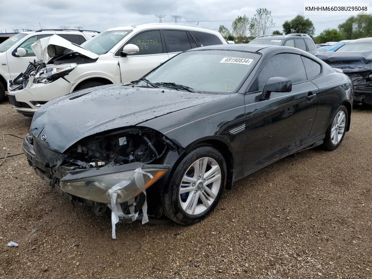 2008 Hyundai Tiburon Gs VIN: KMHHM66D38U295048 Lot: 69190834