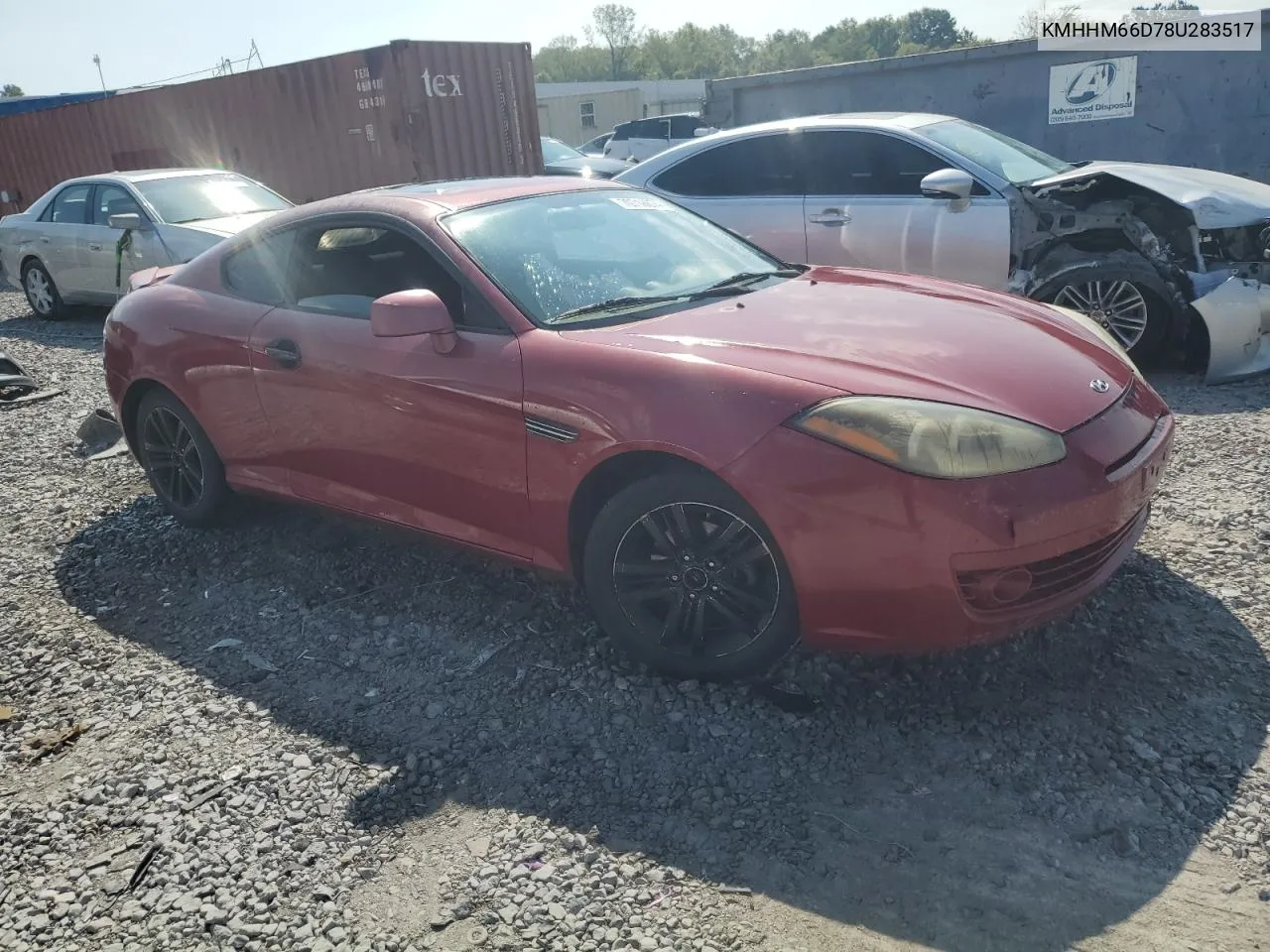 KMHHM66D78U283517 2008 Hyundai Tiburon Gs