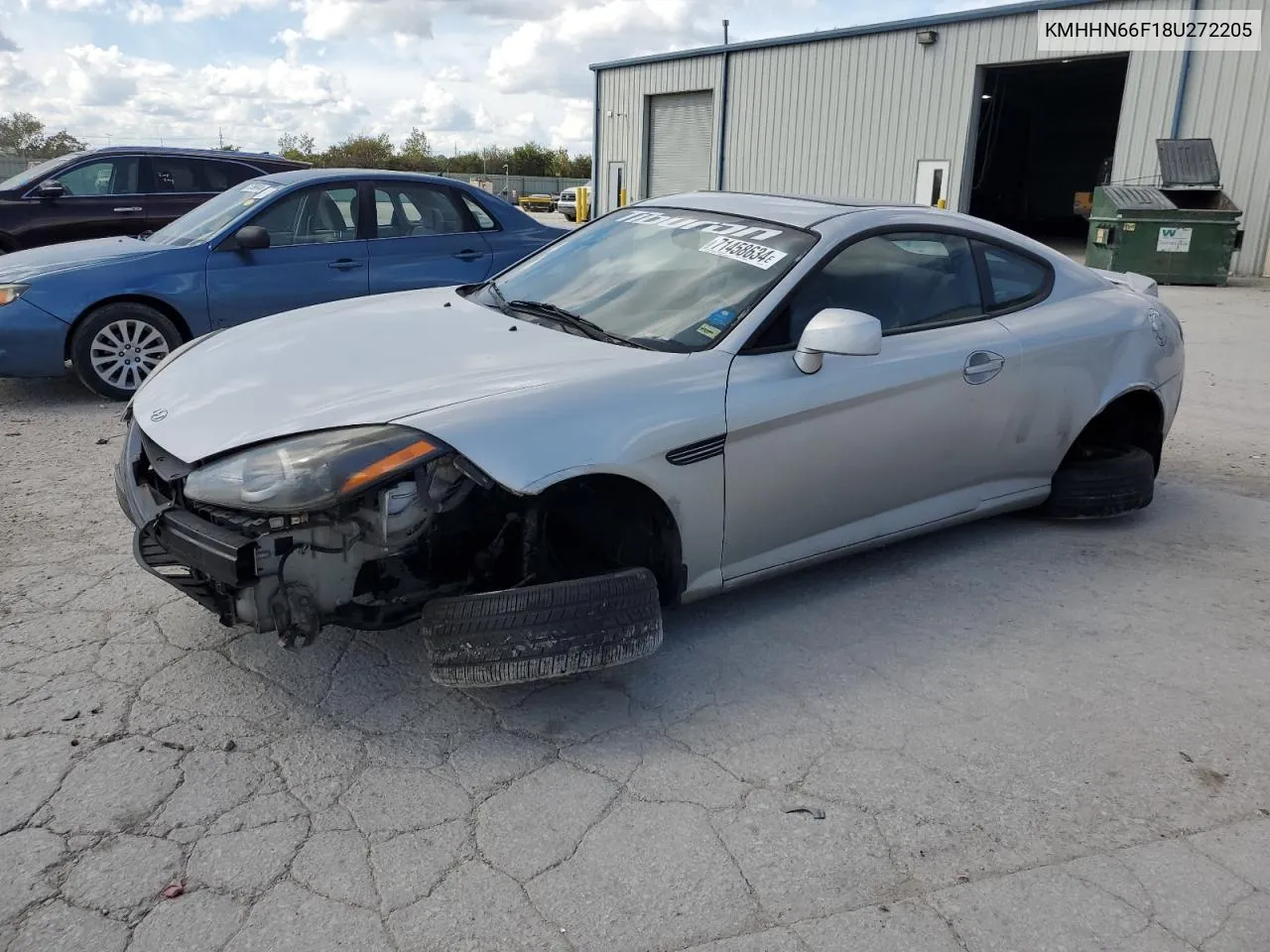 2008 Hyundai Tiburon Gt VIN: KMHHN66F18U272205 Lot: 71458634