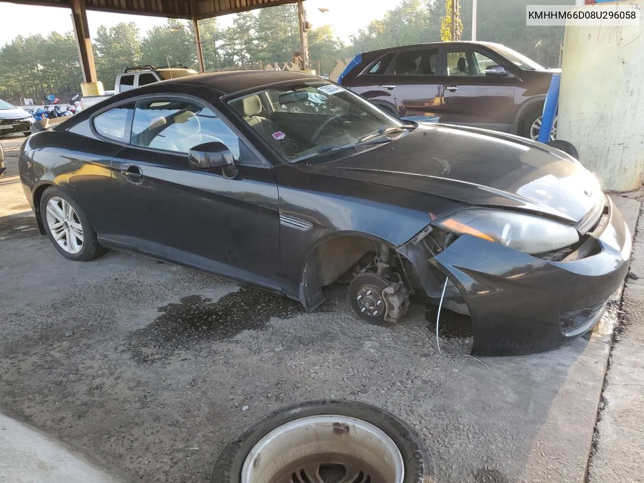 2008 Hyundai Tiburon Gs VIN: KMHHM66D08U296058 Lot: 73865304