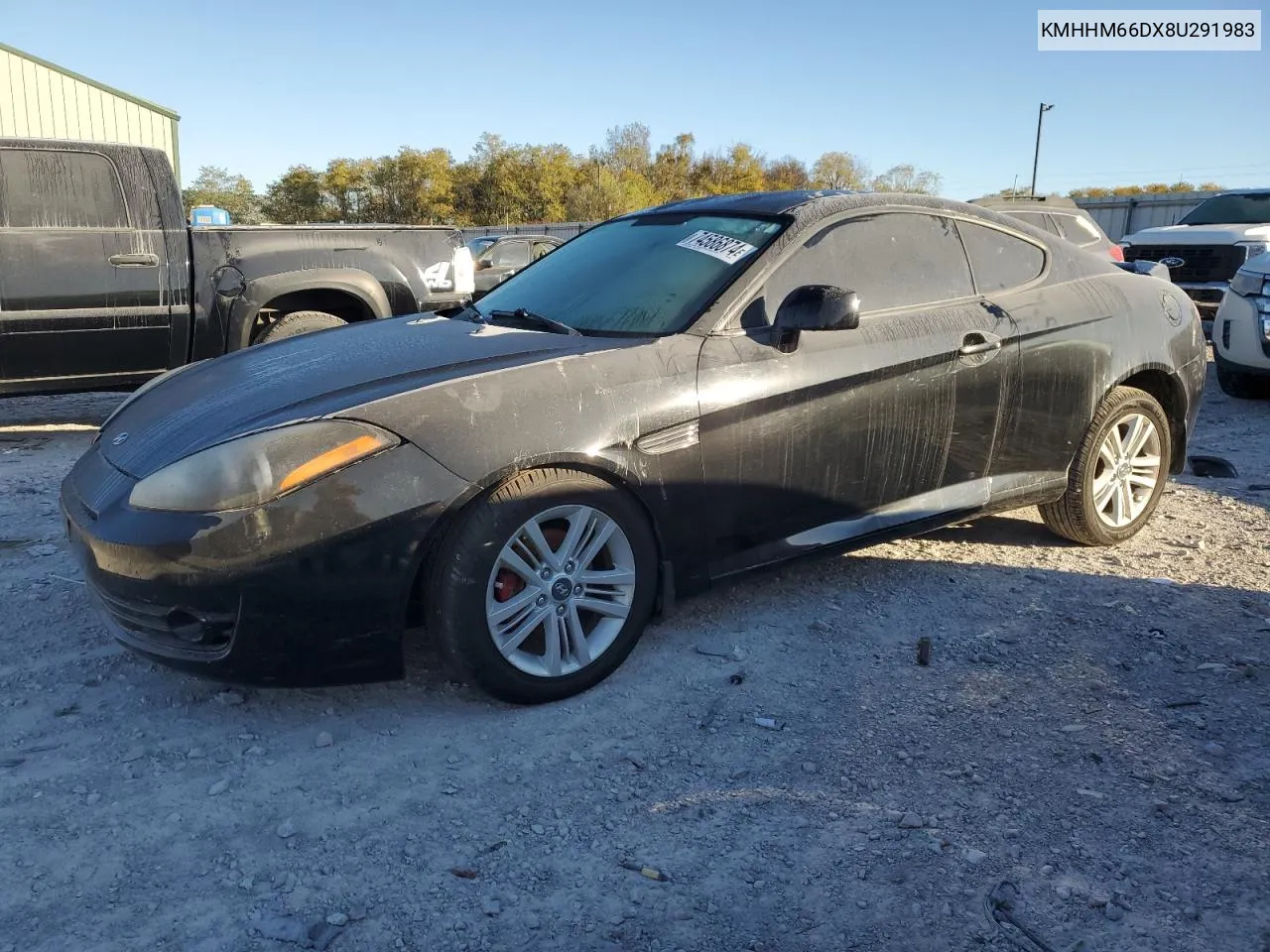 2008 Hyundai Tiburon Gs VIN: KMHHM66DX8U291983 Lot: 74586874