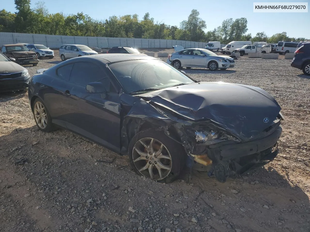 2008 Hyundai Tiburon Gt VIN: KMHHN66F68U279070 Lot: 74675574