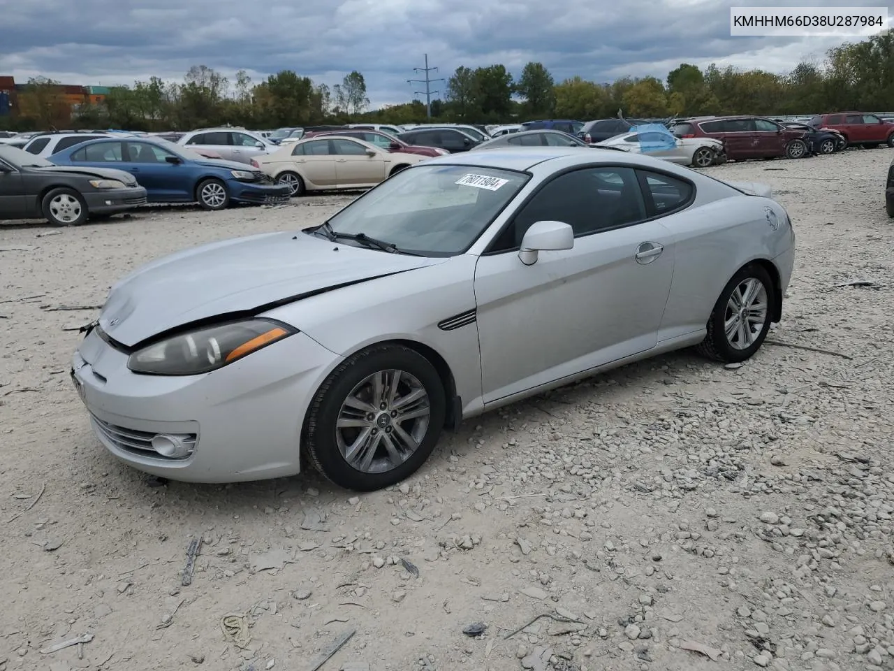 2008 Hyundai Tiburon Gs VIN: KMHHM66D38U287984 Lot: 76011904