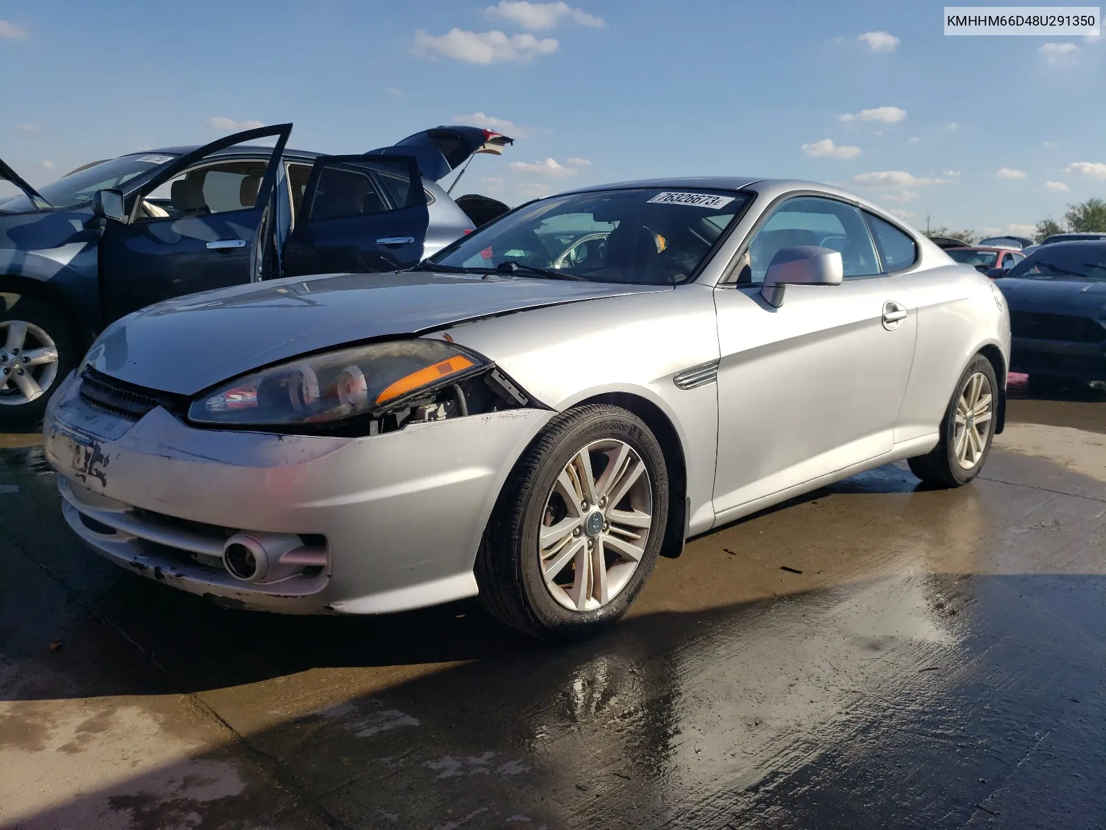 2008 Hyundai Tiburon Gs VIN: KMHHM66D48U291350 Lot: 76326673