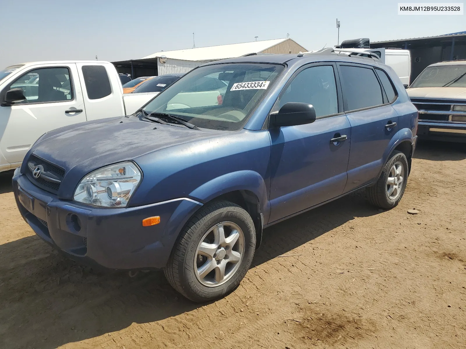 2005 Hyundai Tucson Gl VIN: KM8JM12B95U233528 Lot: 65433334