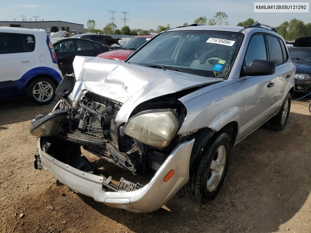 2005 Hyundai Tucson Gl VIN: KM8JM12B55U121292 Lot: 71410494