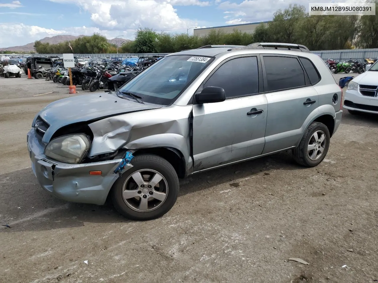 2005 Hyundai Tucson Gl VIN: KM8JM12B95U080391 Lot: 72551384