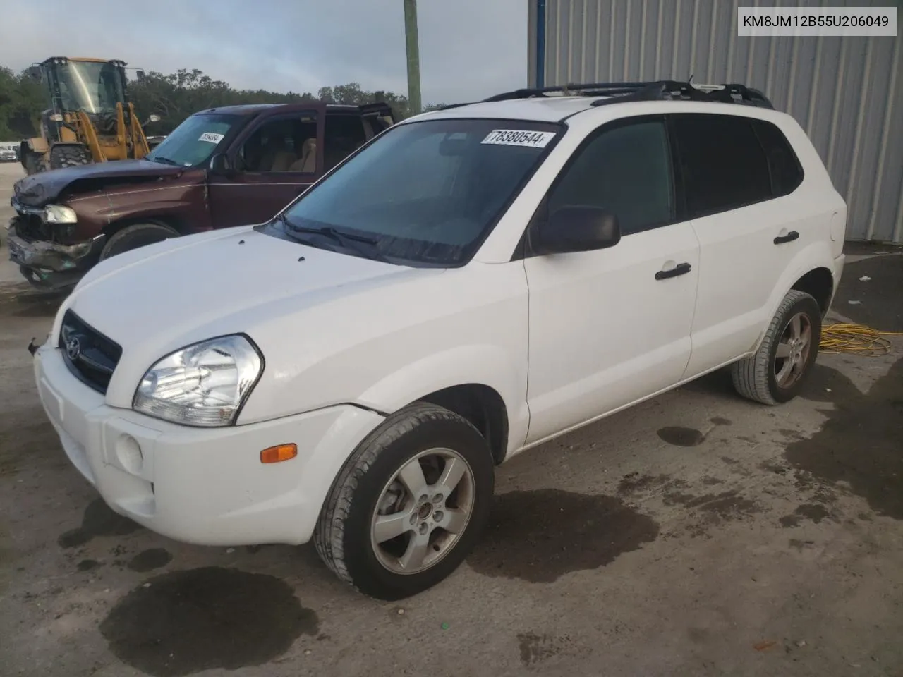 2005 Hyundai Tucson Gl VIN: KM8JM12B55U206049 Lot: 78380544