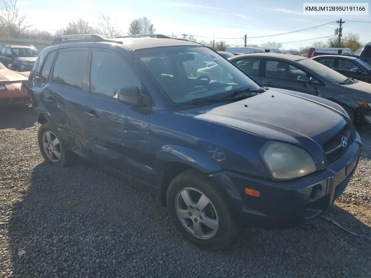 2005 Hyundai Tucson Gl VIN: KM8JM12B95U191166 Lot: 80836594