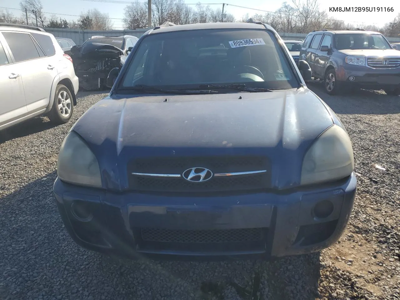 2005 Hyundai Tucson Gl VIN: KM8JM12B95U191166 Lot: 80836594