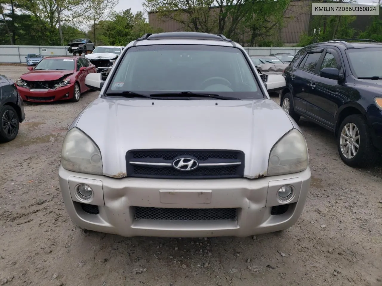 2006 Hyundai Tucson Gls VIN: KM8JN72D86U360824 Lot: 54684884