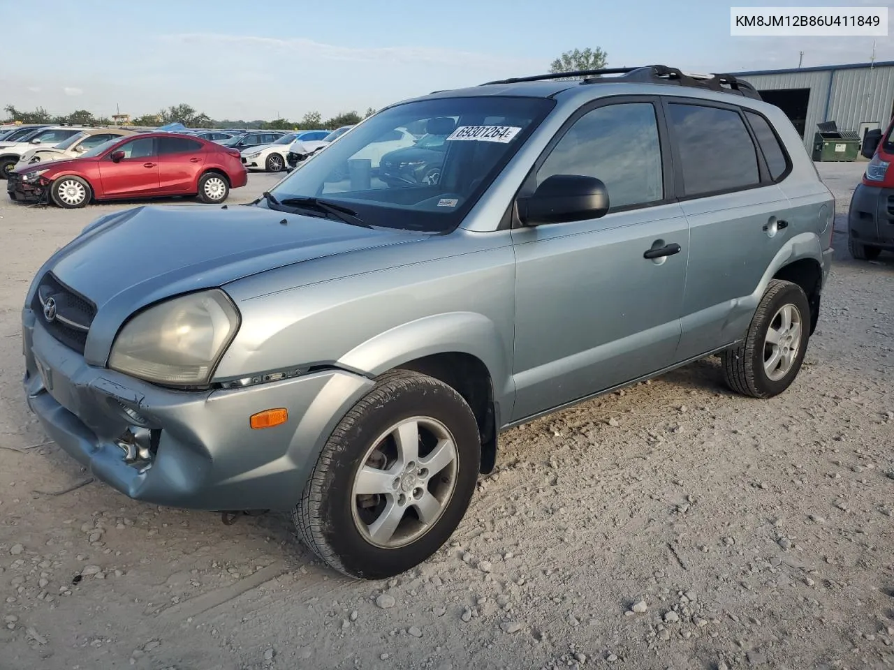 2006 Hyundai Tucson Gl VIN: KM8JM12B86U411849 Lot: 69301264