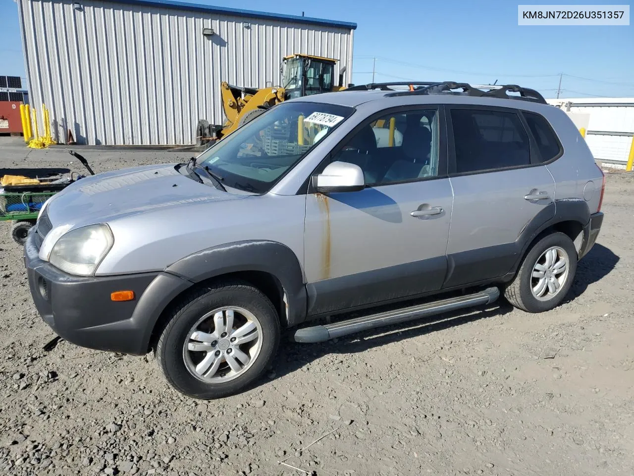 KM8JN72D26U351357 2006 Hyundai Tucson Gls