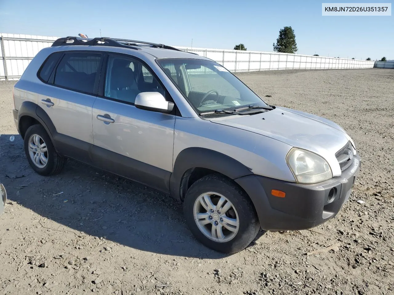 KM8JN72D26U351357 2006 Hyundai Tucson Gls