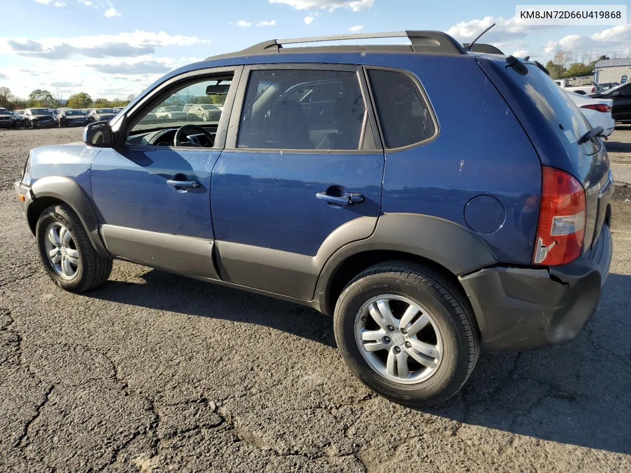 2006 Hyundai Tucson Gls VIN: KM8JN72D66U419868 Lot: 75452394