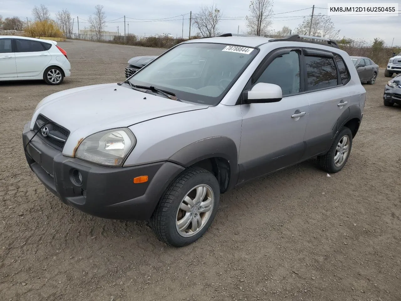 2006 Hyundai Tucson Gl VIN: KM8JM12D16U250455 Lot: 78788844