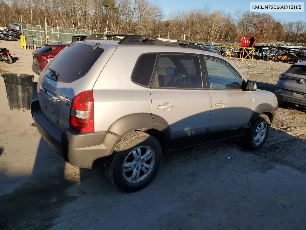 2006 Hyundai Tucson Gls VIN: KM8JN72D66U315185 Lot: 79770384