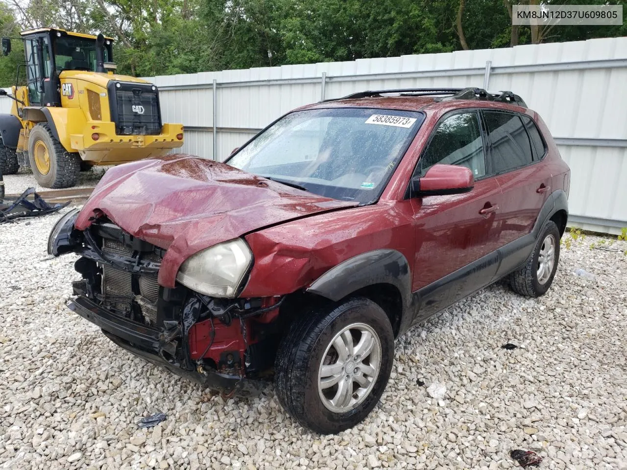 2007 Hyundai Tucson Se VIN: KM8JN12D37U609805 Lot: 55510544