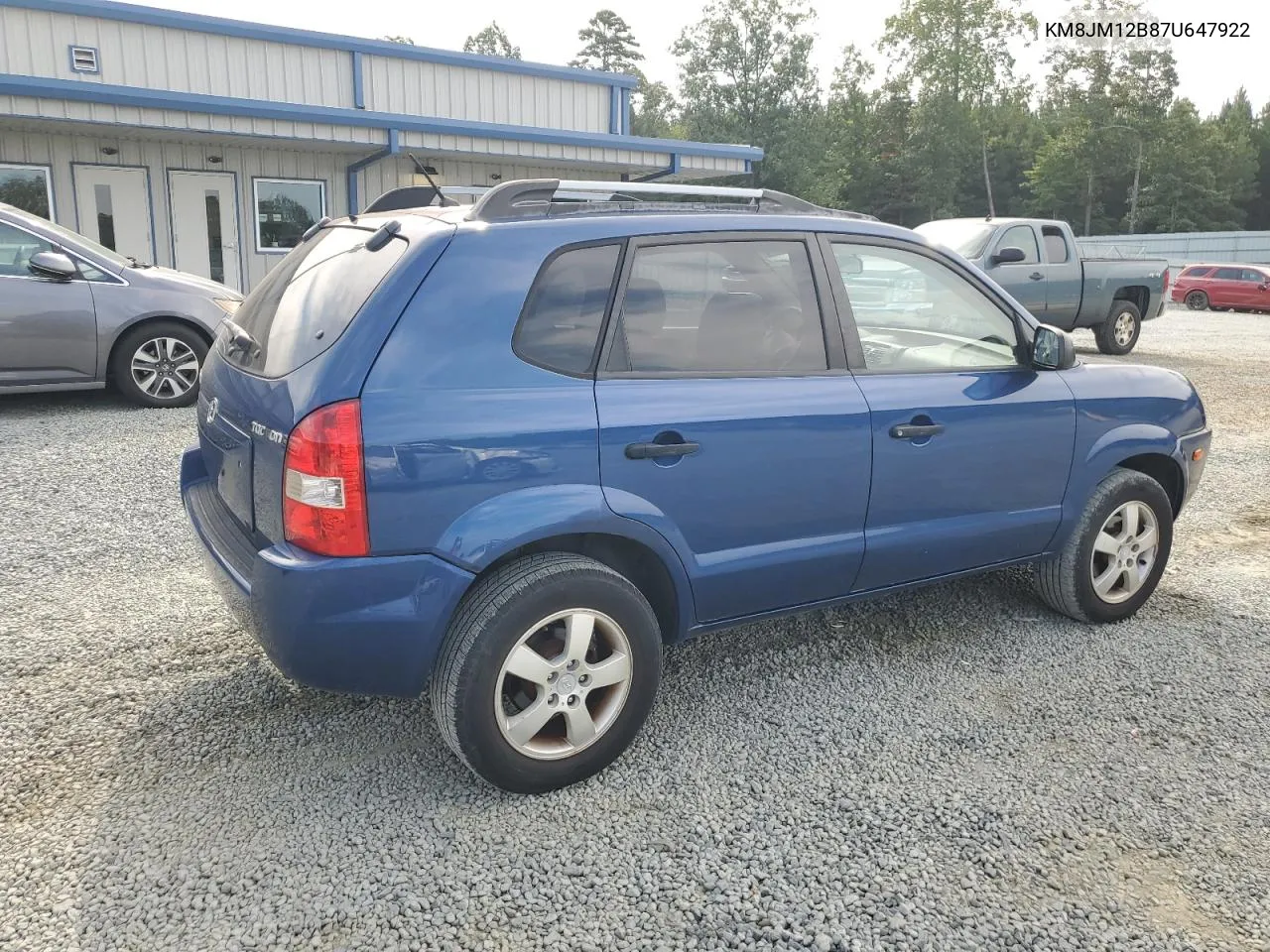 2007 Hyundai Tucson Gls VIN: KM8JM12B87U647922 Lot: 71345074