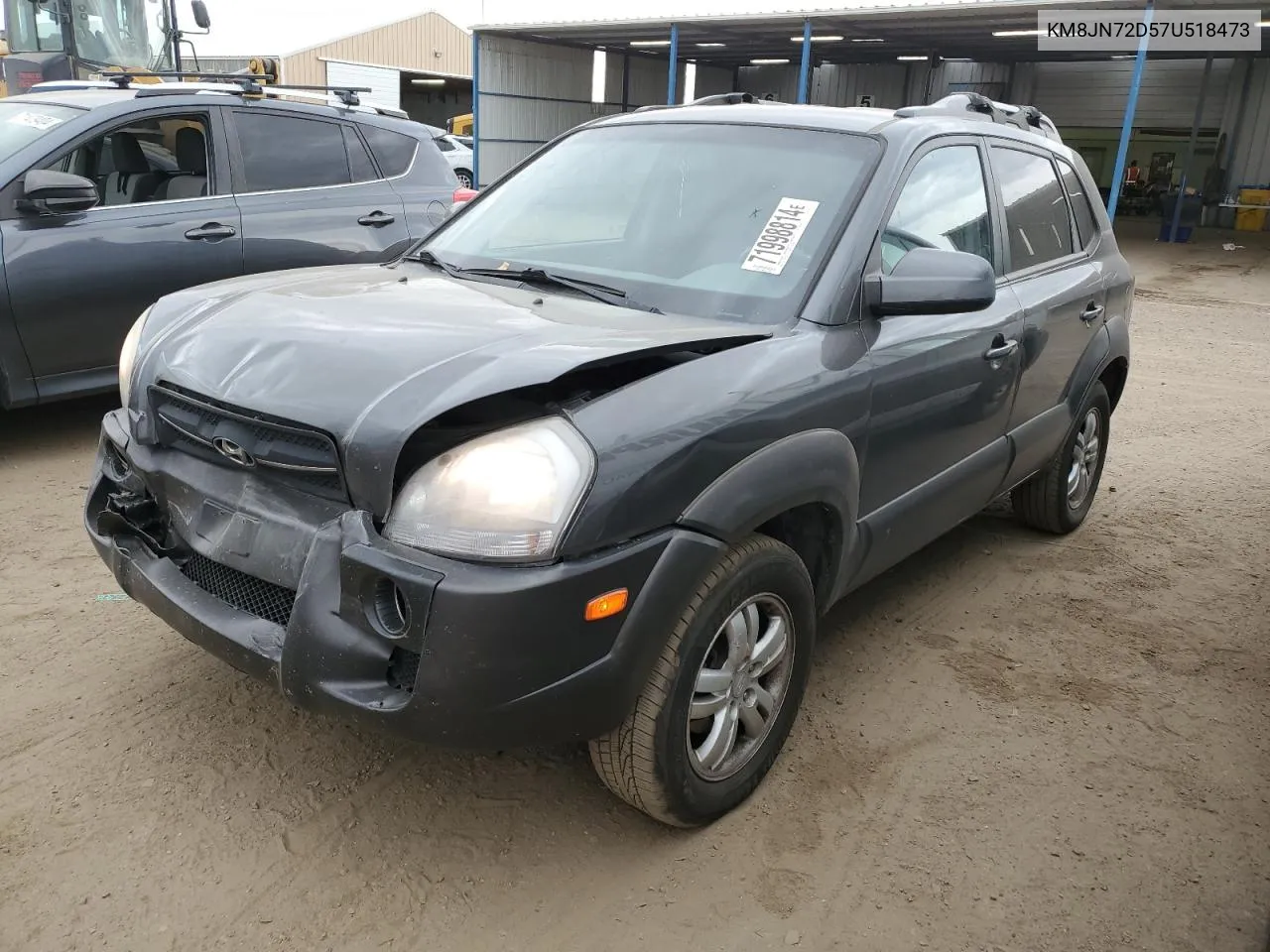 2007 Hyundai Tucson Se VIN: KM8JN72D57U518473 Lot: 71998814