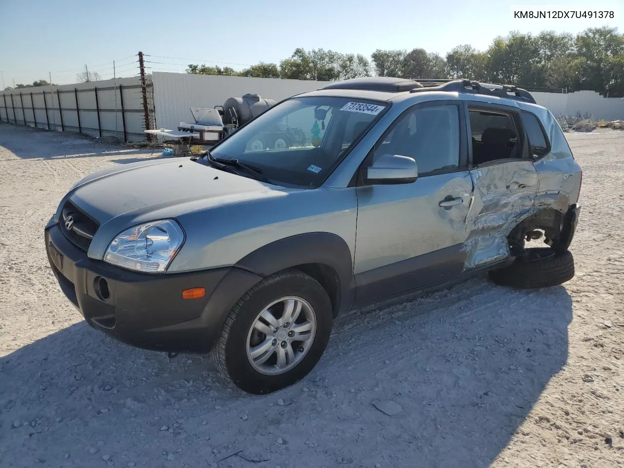 2007 Hyundai Tucson Se VIN: KM8JN12DX7U491378 Lot: 73783544