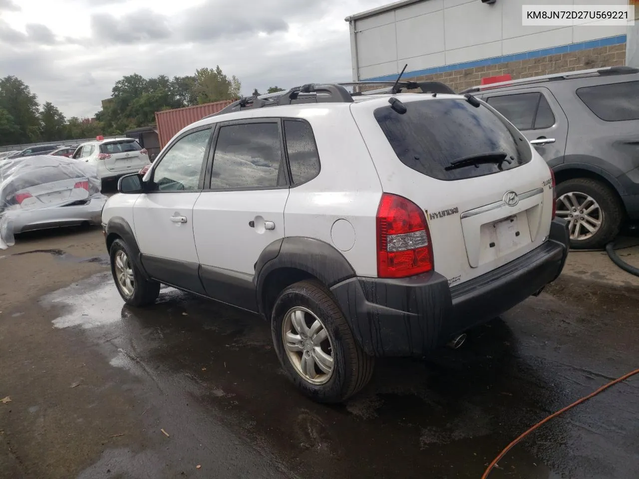 2007 Hyundai Tucson Se VIN: KM8JN72D27U569221 Lot: 74250944