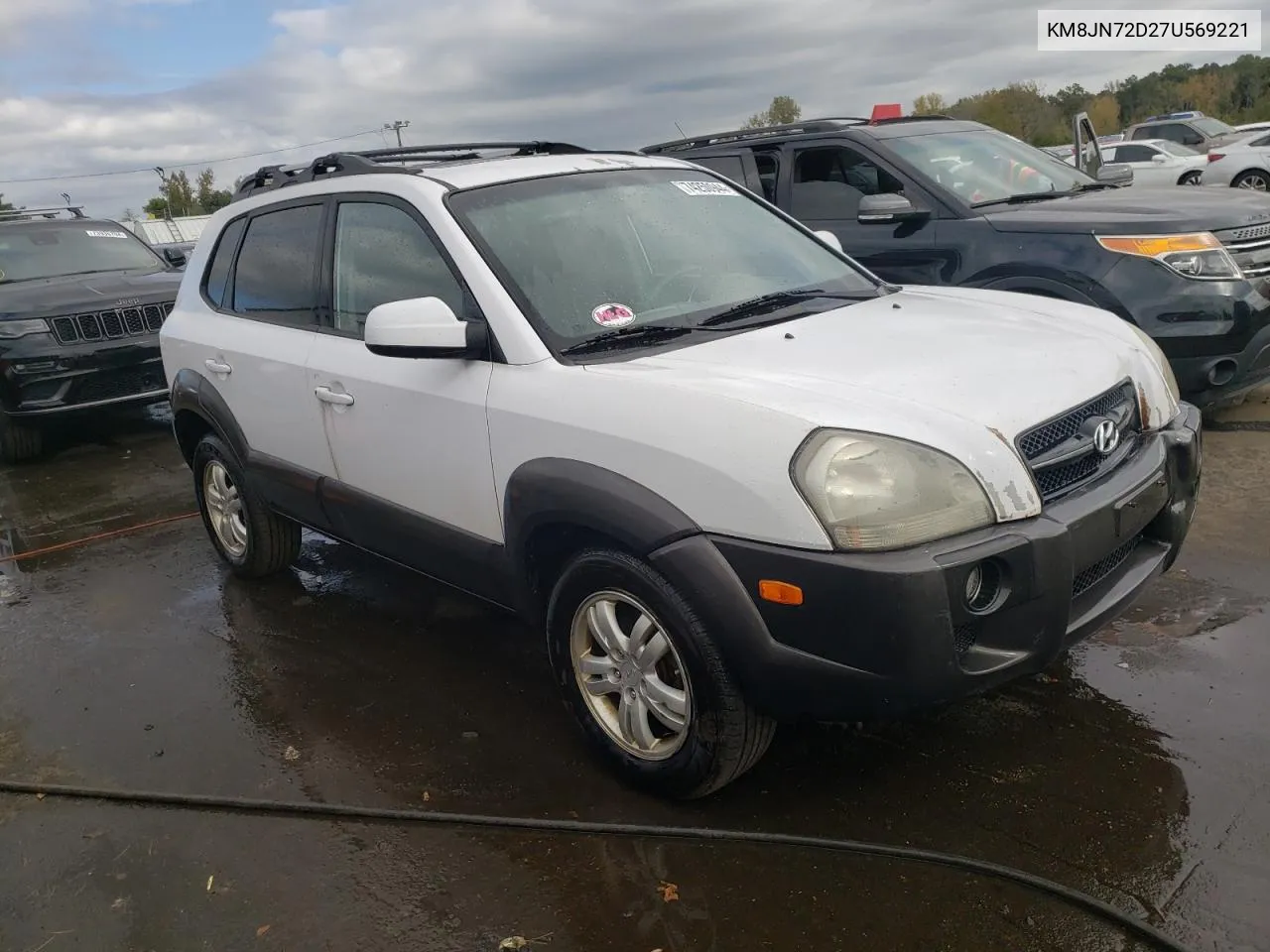 2007 Hyundai Tucson Se VIN: KM8JN72D27U569221 Lot: 74250944