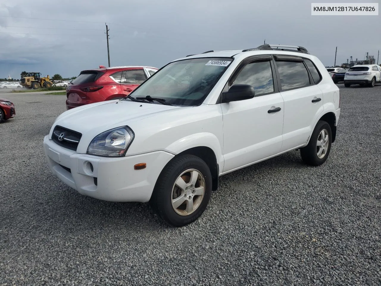 2007 Hyundai Tucson Gls VIN: KM8JM12B17U647826 Lot: 74586934