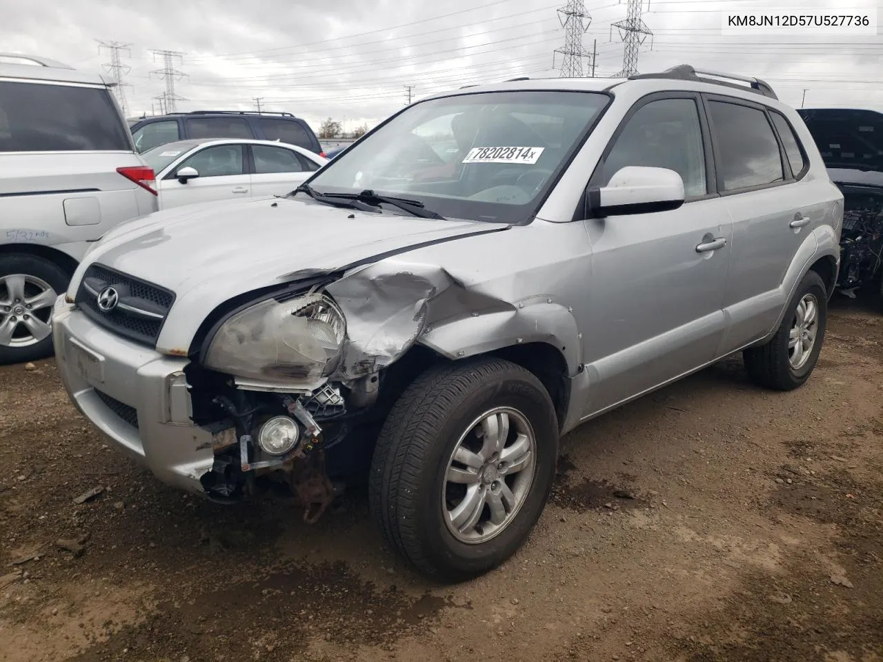 2007 Hyundai Tucson Se VIN: KM8JN12D57U527736 Lot: 78202814