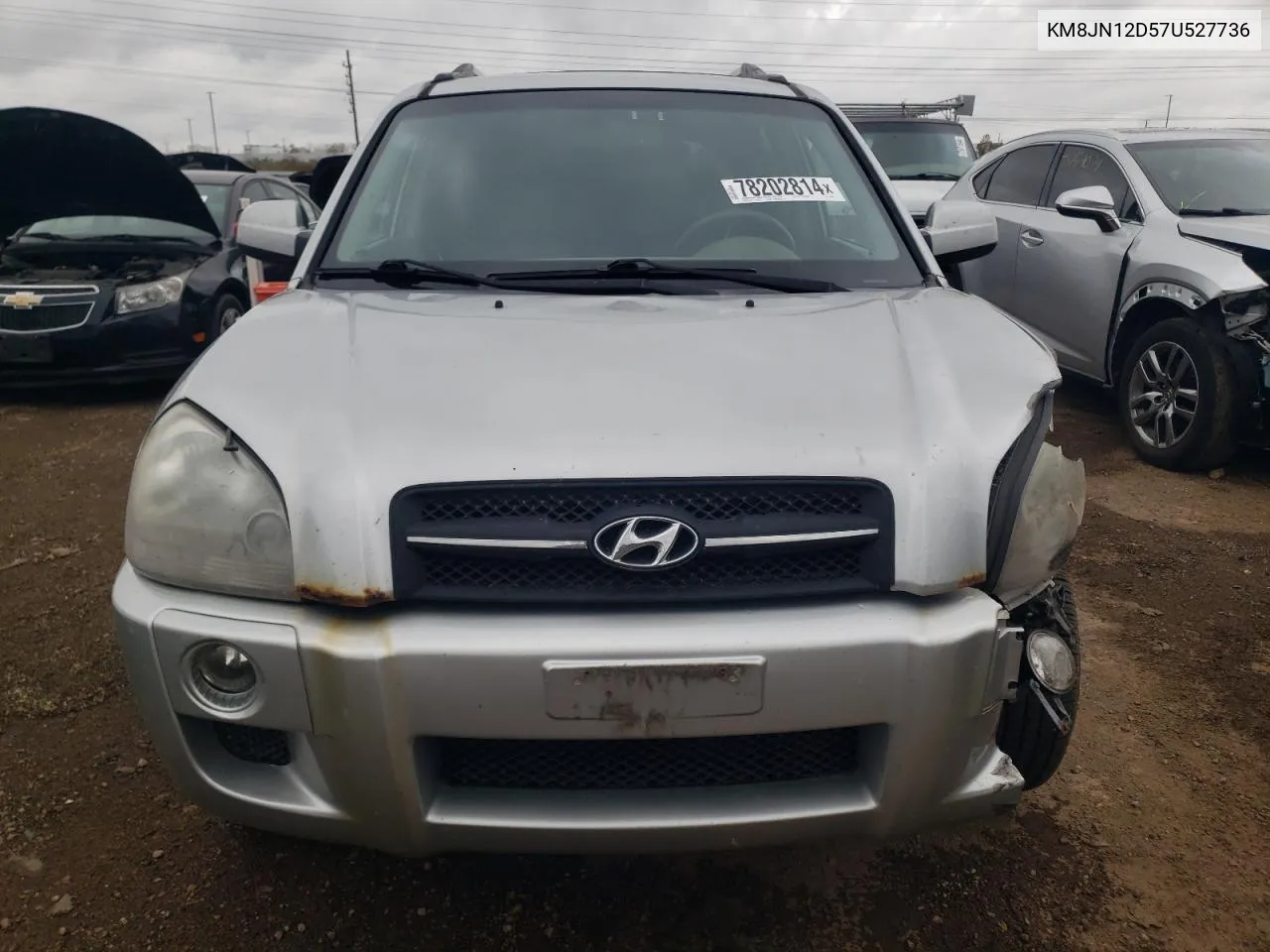 2007 Hyundai Tucson Se VIN: KM8JN12D57U527736 Lot: 78202814