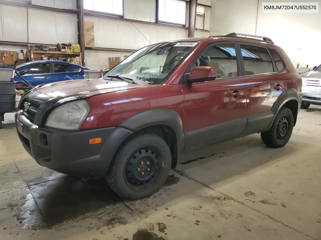 2007 Hyundai Tucson Gl VIN: KM8JM72D47U552570 Lot: 78633594