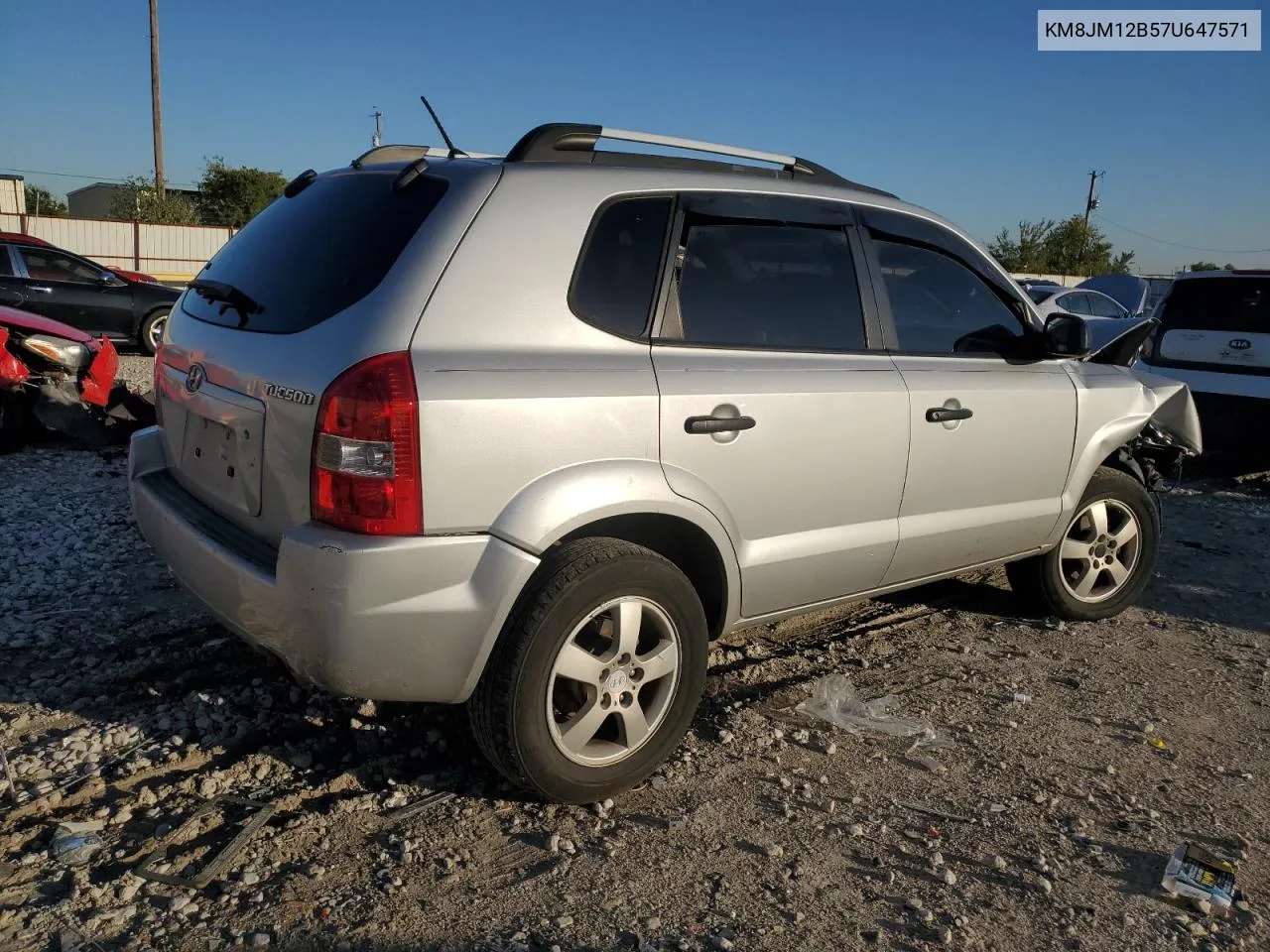 2007 Hyundai Tucson Gls VIN: KM8JM12B57U647571 Lot: 79515164