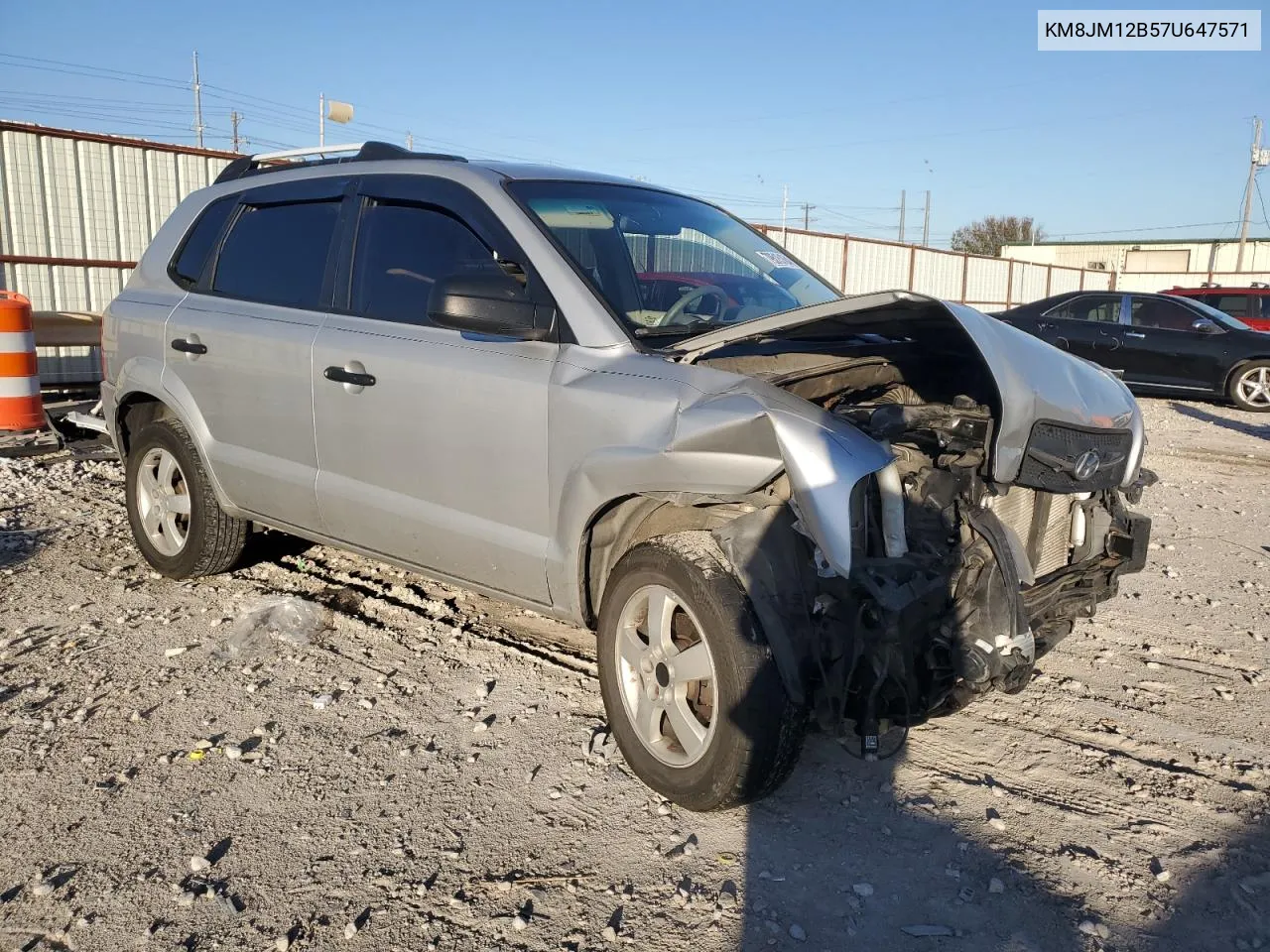 2007 Hyundai Tucson Gls VIN: KM8JM12B57U647571 Lot: 79515164