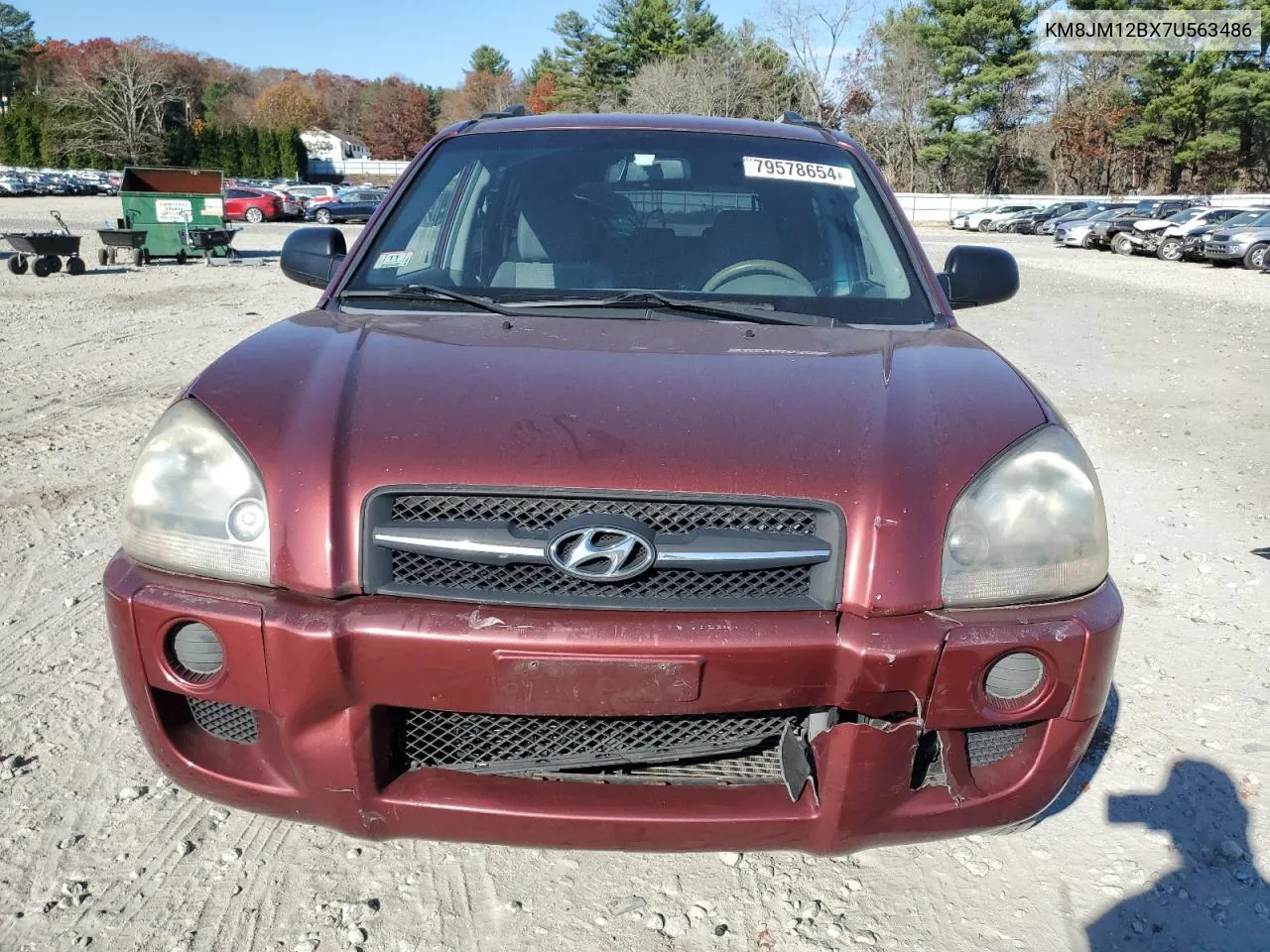 2007 Hyundai Tucson Gls VIN: KM8JM12BX7U563486 Lot: 79578654