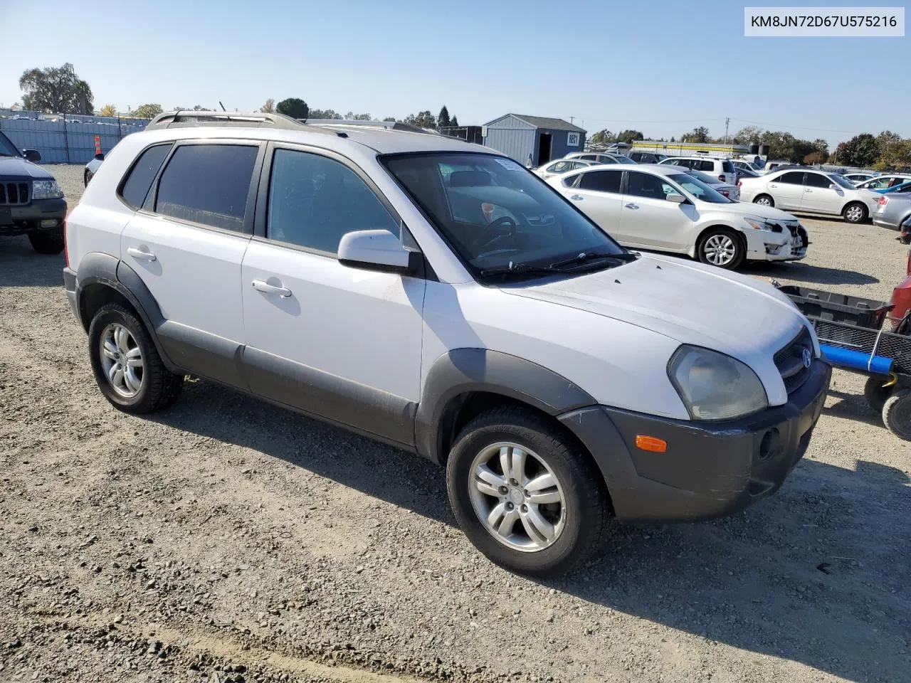 2007 Hyundai Tucson Se VIN: KM8JN72D67U575216 Lot: 79972904