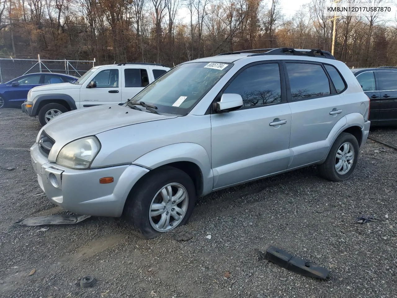 2007 Hyundai Tucson Se VIN: KM8JN12D17U587870 Lot: 80851704