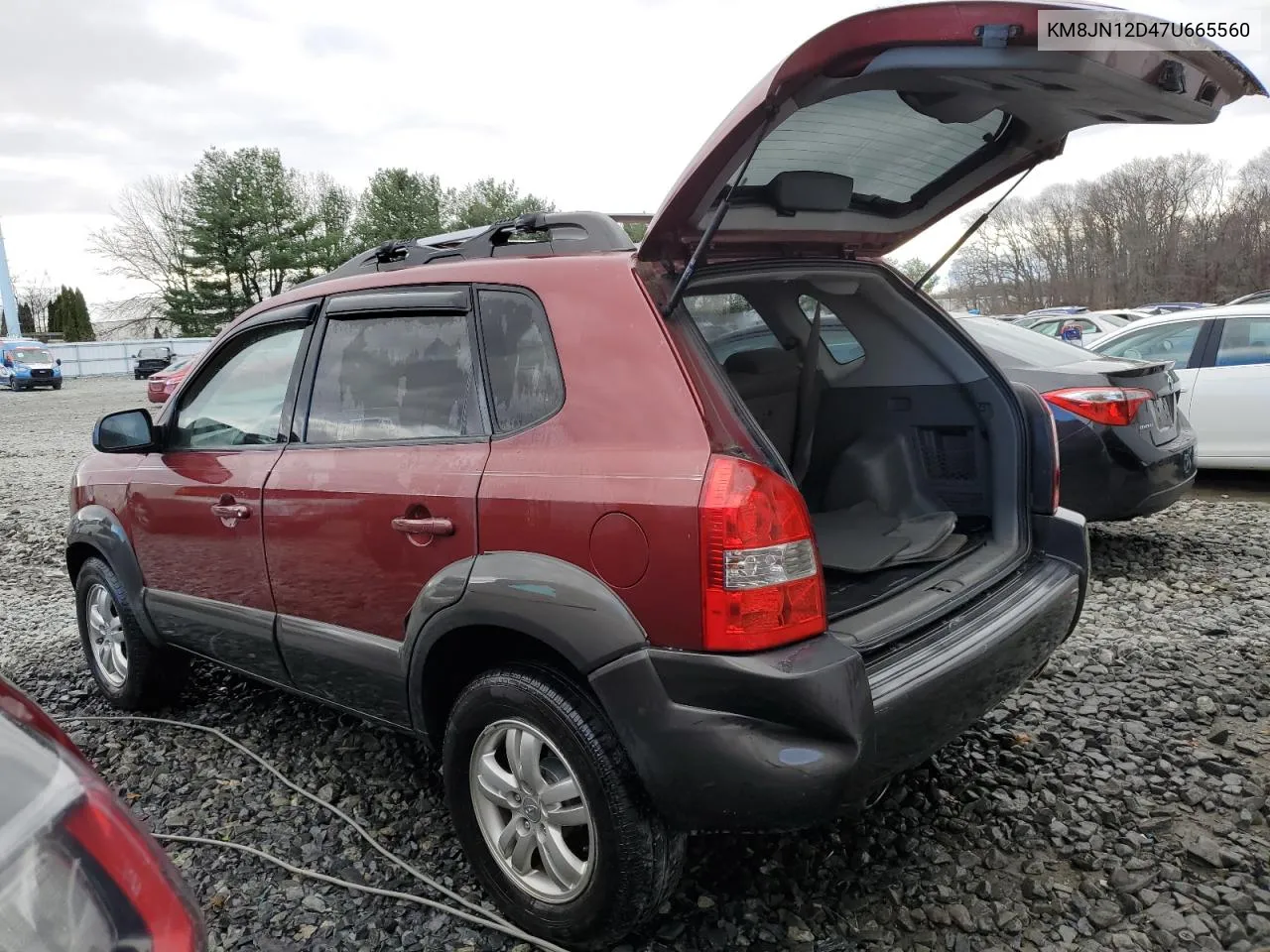 2007 Hyundai Tucson Se VIN: KM8JN12D47U665560 Lot: 81152933