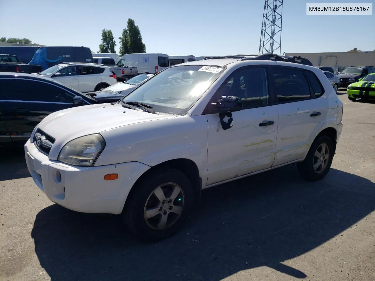 2008 Hyundai Tucson Gls VIN: KM8JM12B18U876167 Lot: 54810374