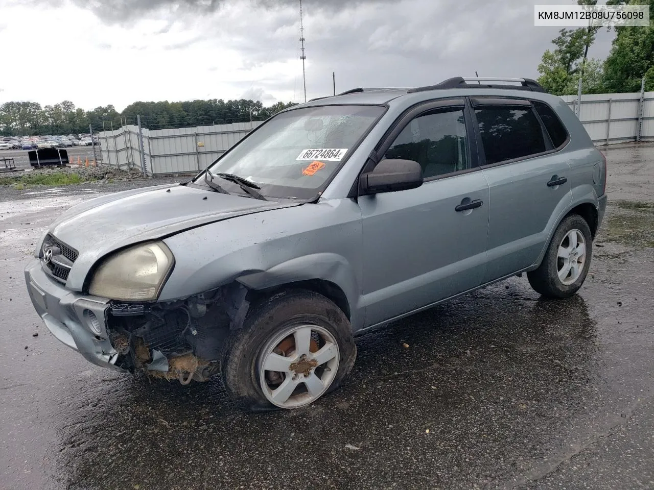 2008 Hyundai Tucson Gls VIN: KM8JM12B08U756098 Lot: 66724864