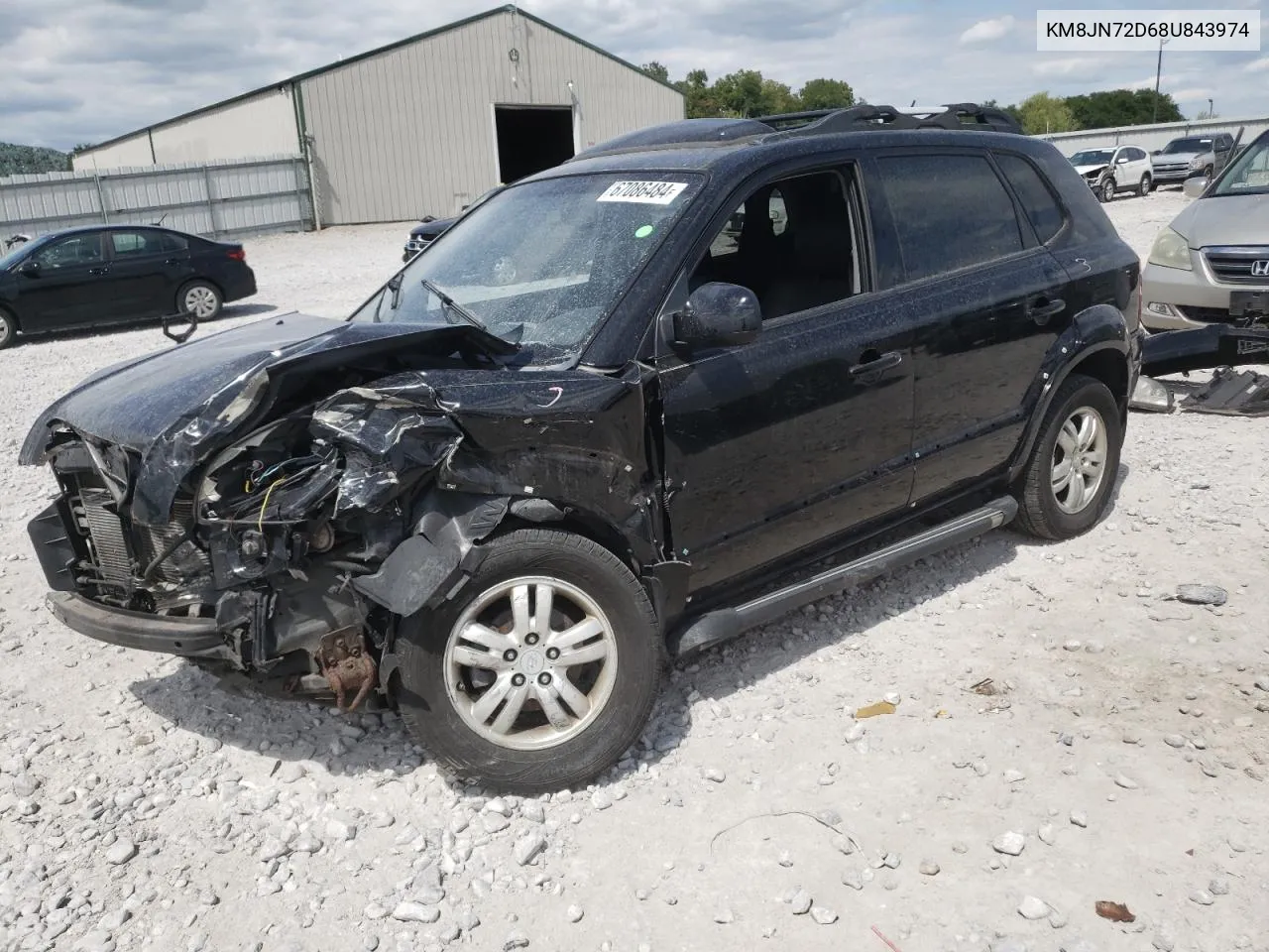 2008 Hyundai Tucson Se VIN: KM8JN72D68U843974 Lot: 67086484