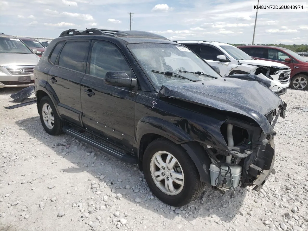 2008 Hyundai Tucson Se VIN: KM8JN72D68U843974 Lot: 67086484