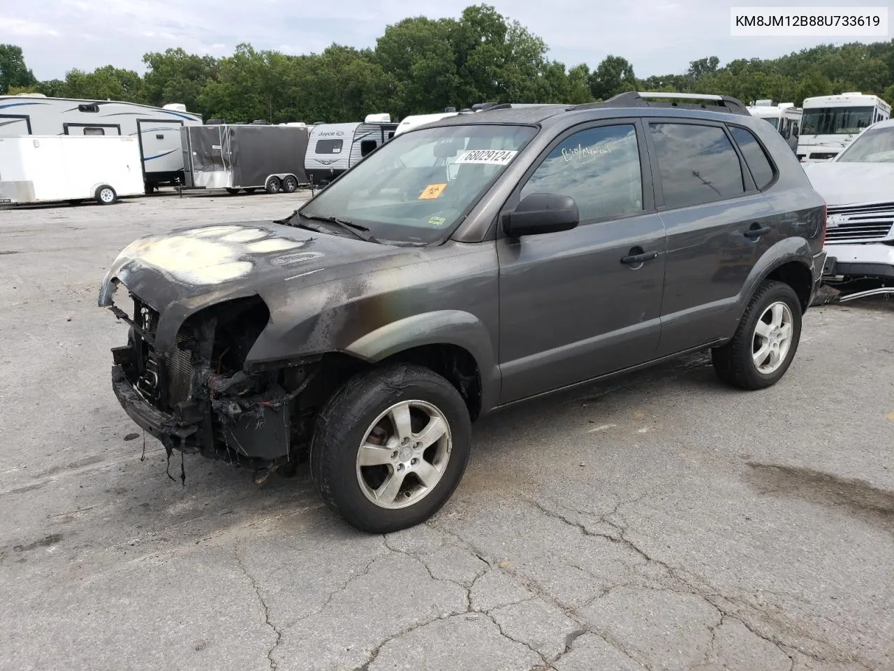 2008 Hyundai Tucson Gls VIN: KM8JM12B88U733619 Lot: 68029124