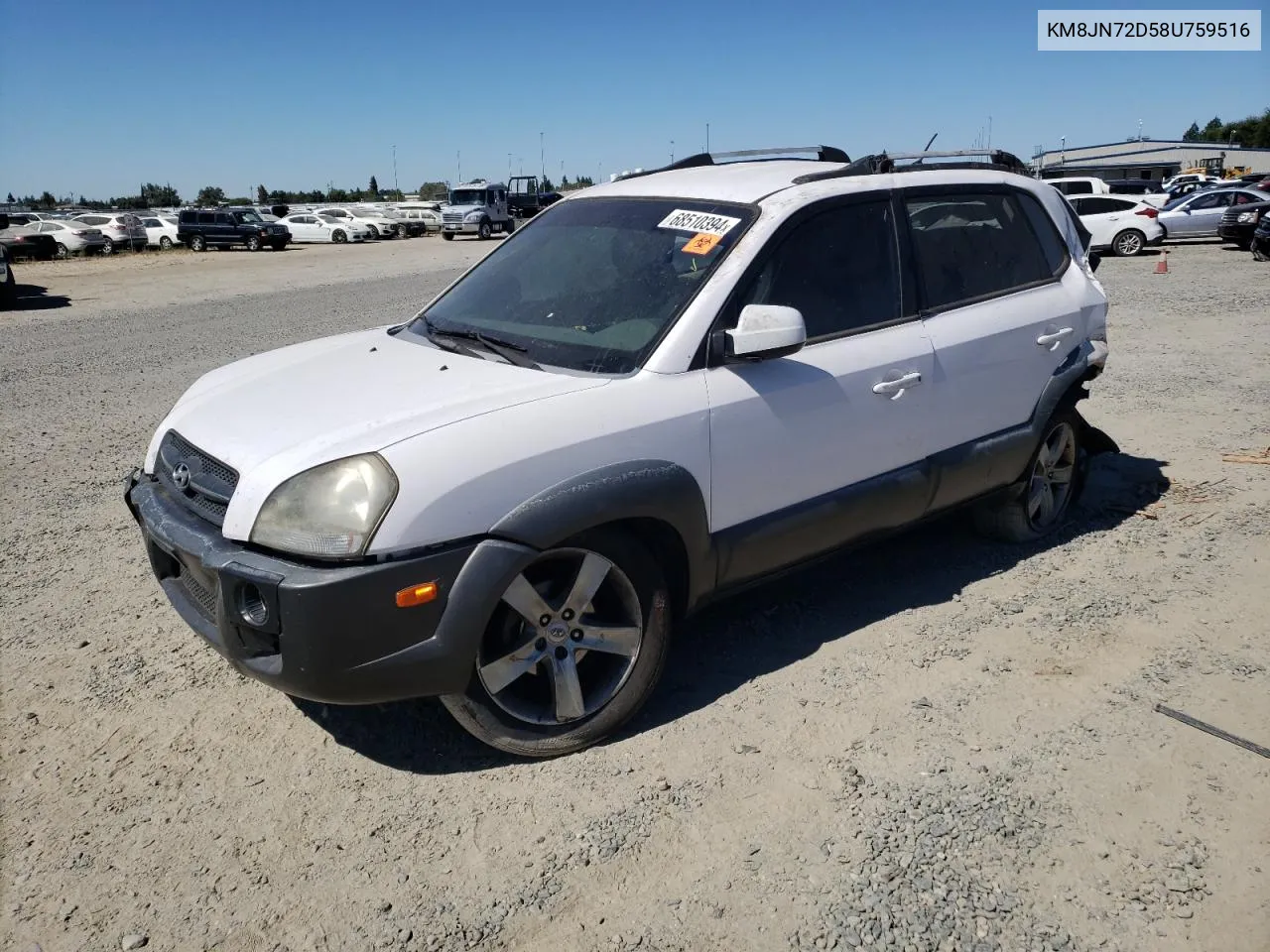 KM8JN72D58U759516 2008 Hyundai Tucson Se