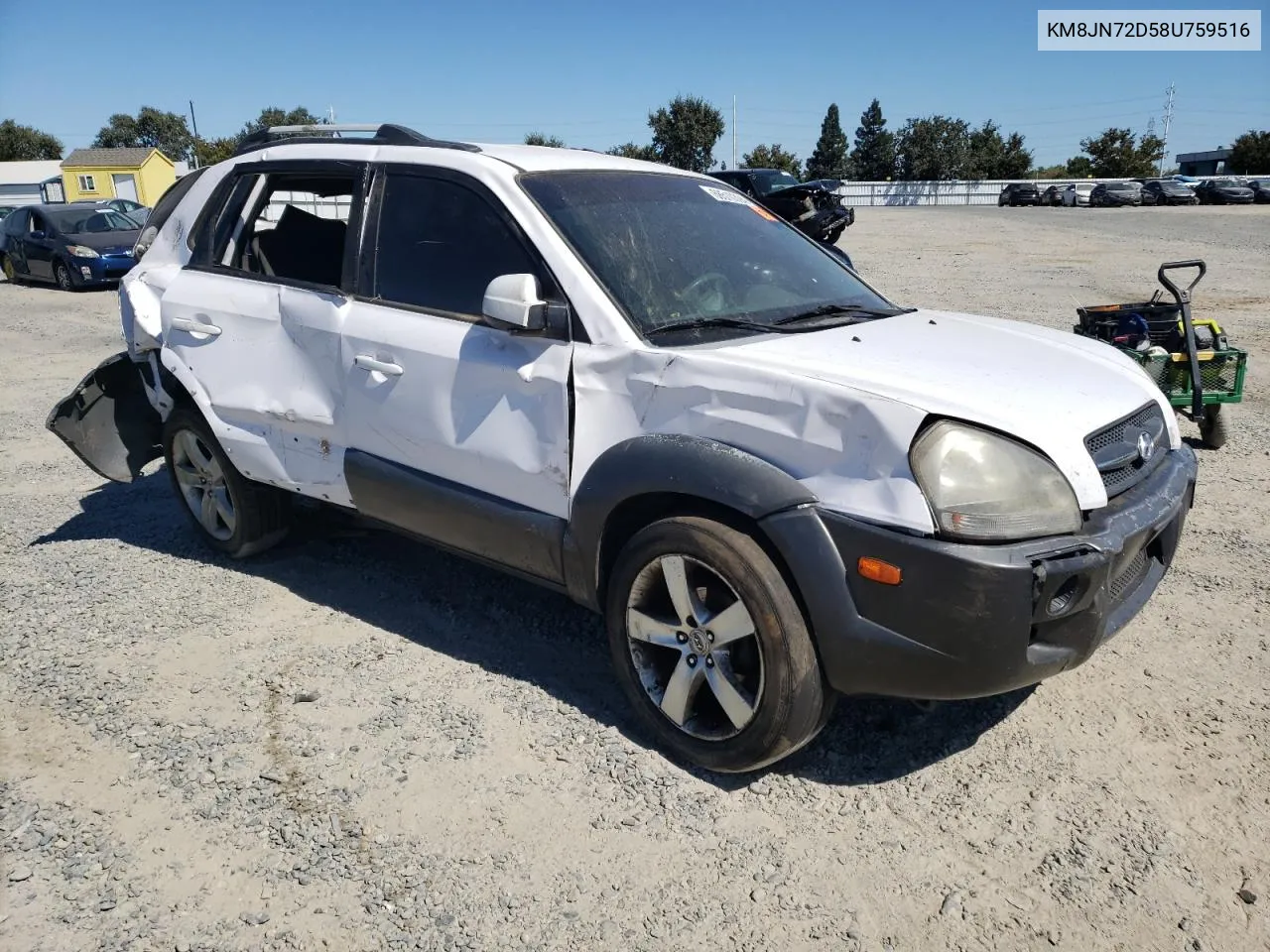 KM8JN72D58U759516 2008 Hyundai Tucson Se