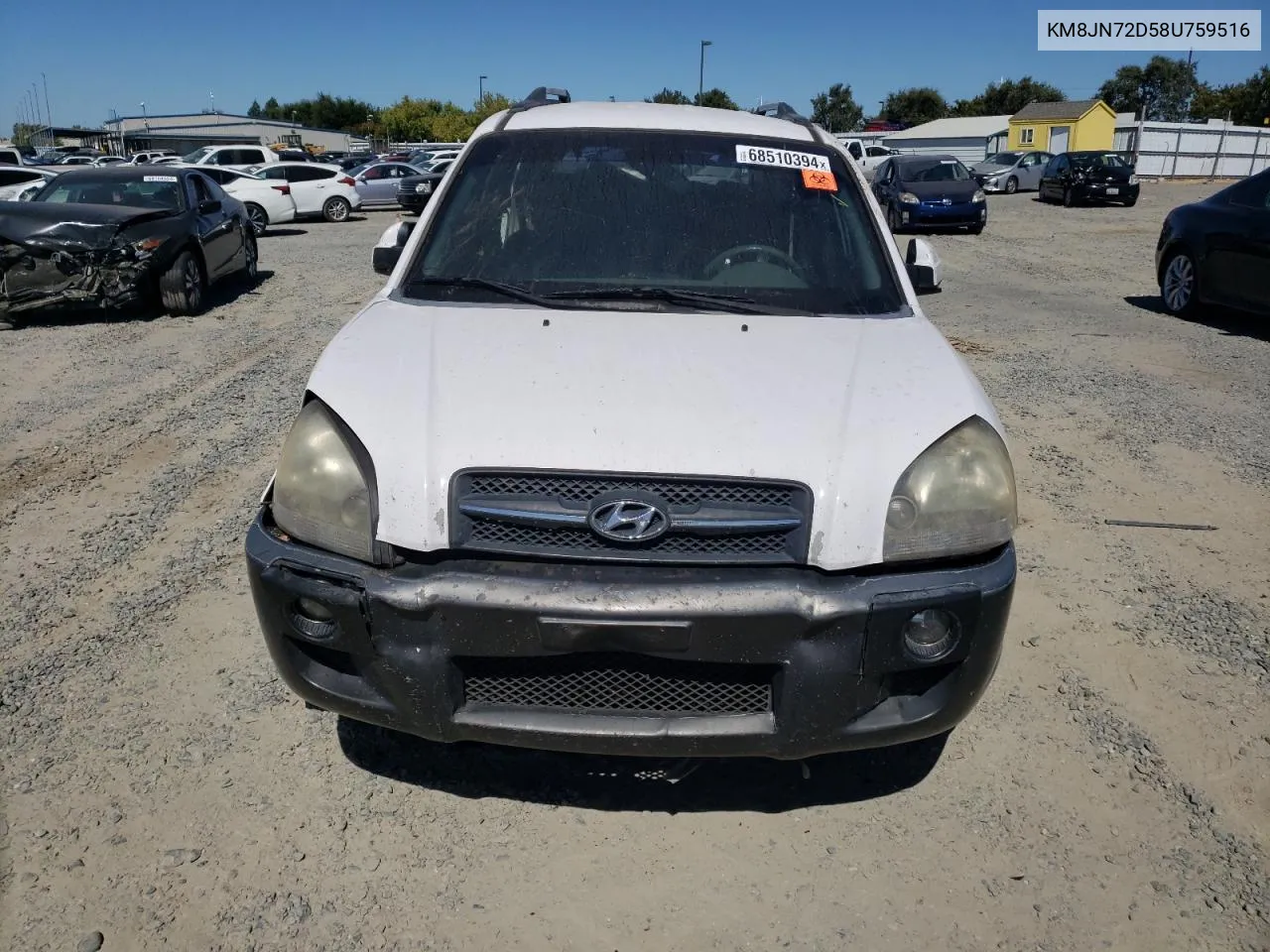 KM8JN72D58U759516 2008 Hyundai Tucson Se