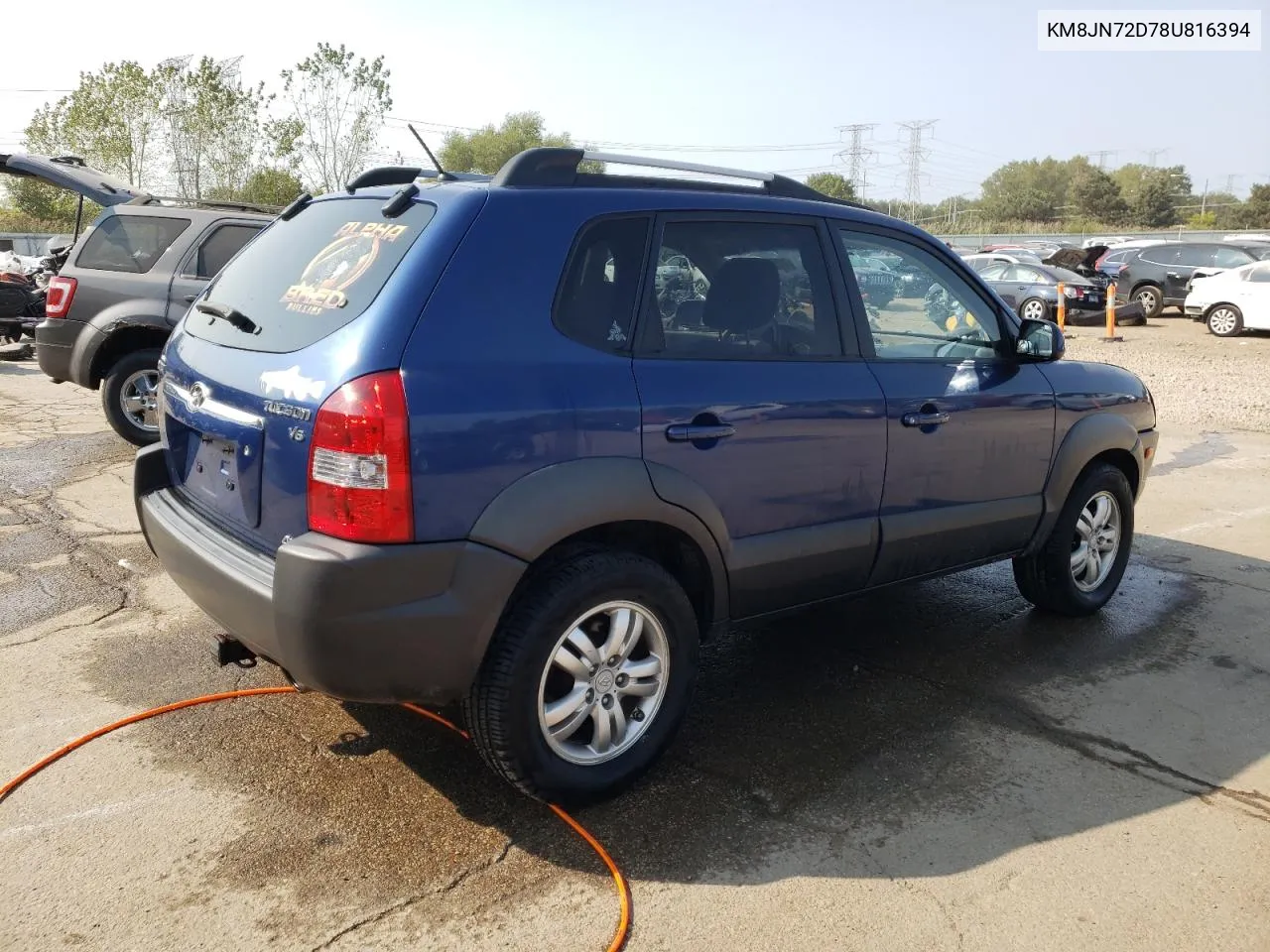 KM8JN72D78U816394 2008 Hyundai Tucson Se