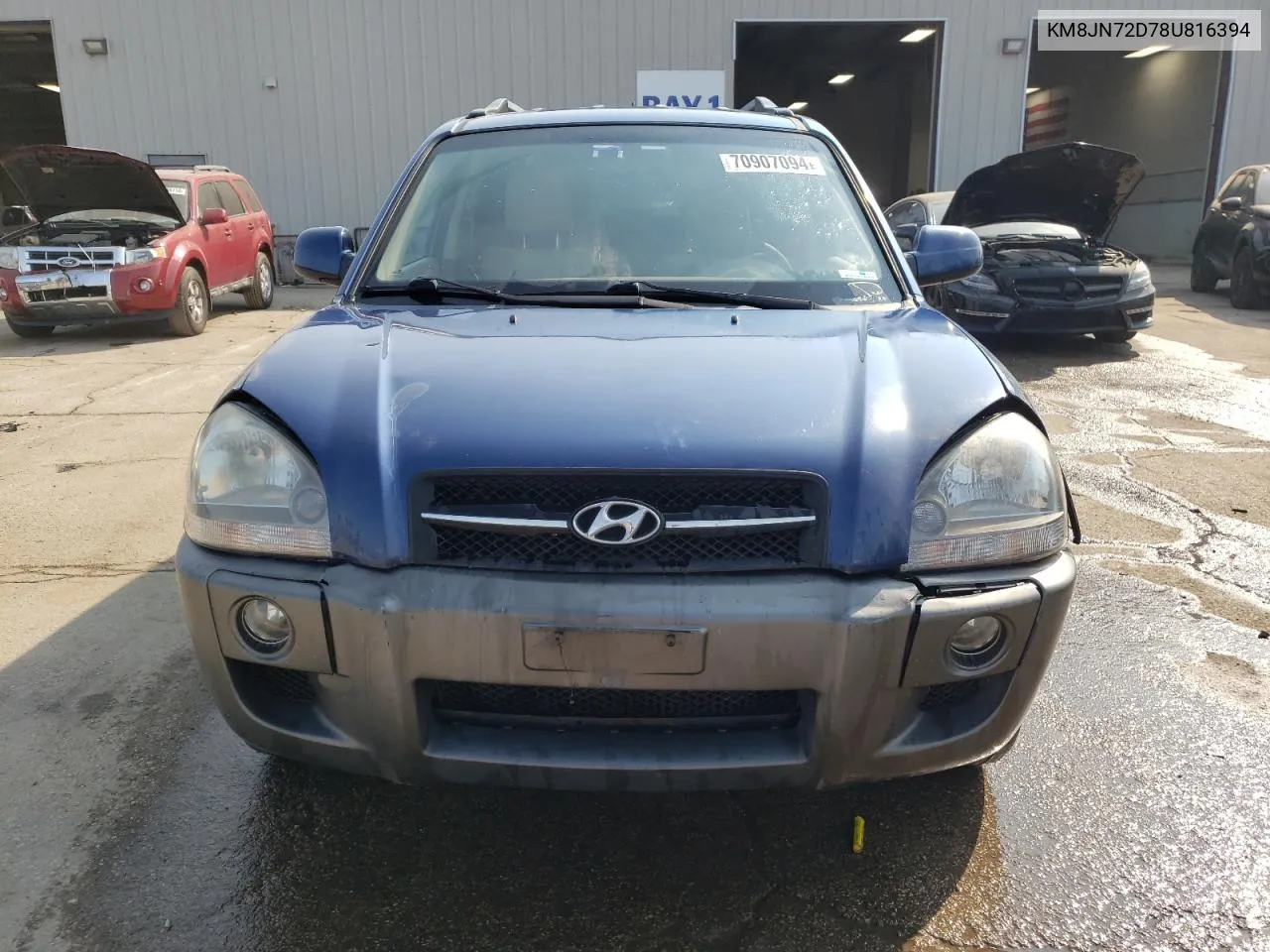 2008 Hyundai Tucson Se VIN: KM8JN72D78U816394 Lot: 70907094