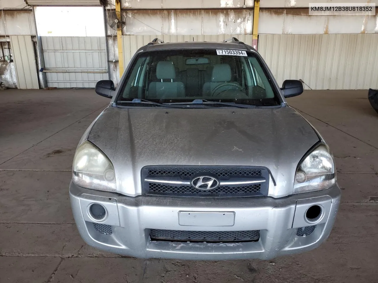 2008 Hyundai Tucson Gls VIN: KM8JM12B38U818352 Lot: 71503394