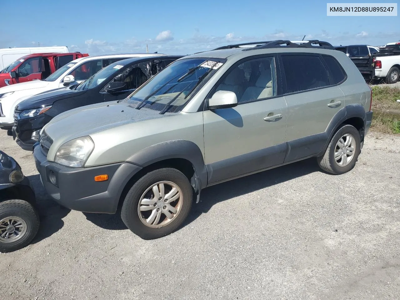 2008 Hyundai Tucson Se VIN: KM8JN12D88U895247 Lot: 75433954